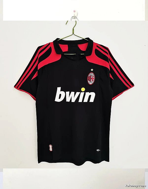 AC Milan Weekend Retro soccer jersey Red Black Striped for Seasonal Looks