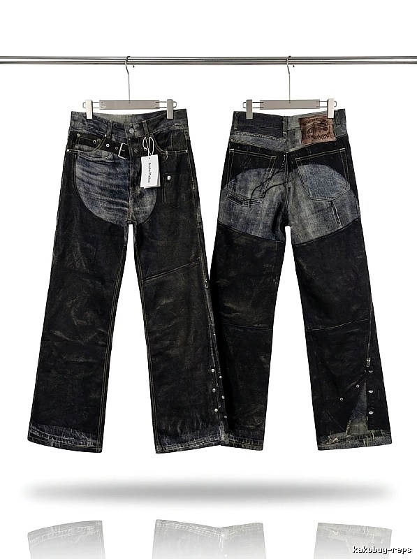 Acne Studios retro - style patchwork jeans