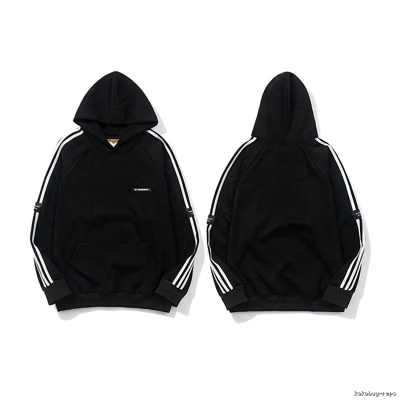Adidas classic three - stripe black sweatshirt