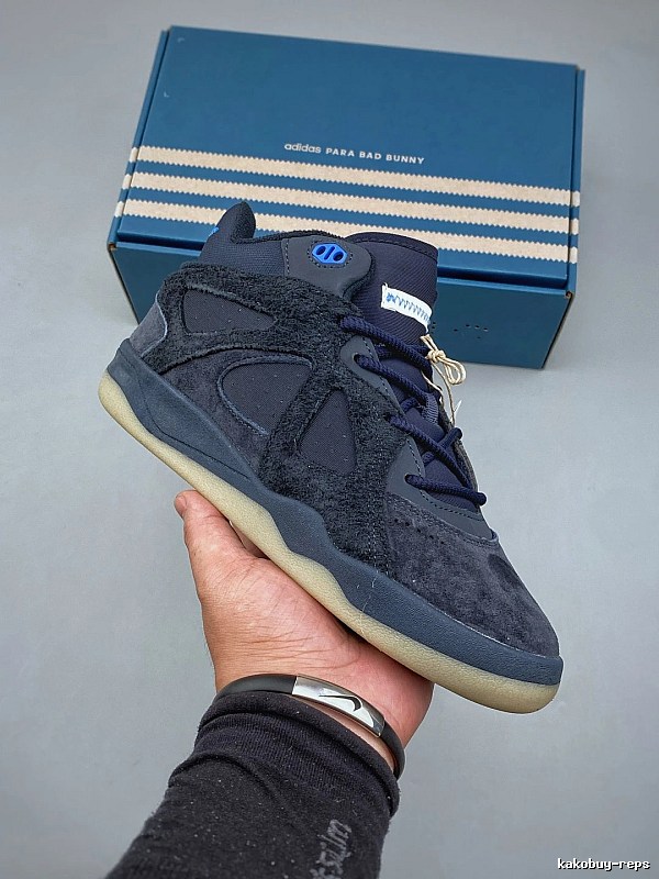 Adidas Dark Navy Collaborative Low-Top Sneakers and Tonal Branding