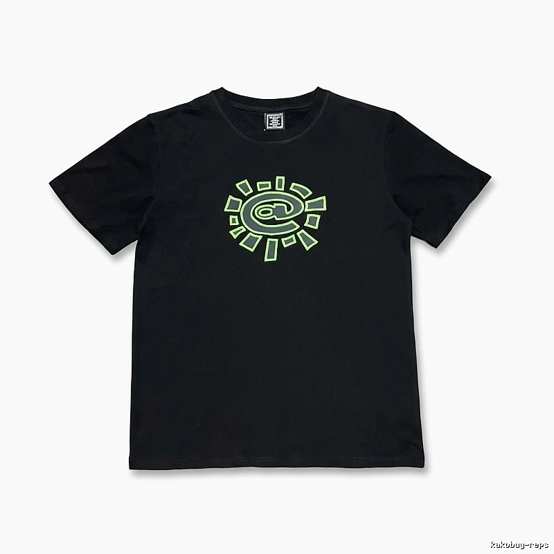 ADWYSD trendy brand black printed T-shirt
