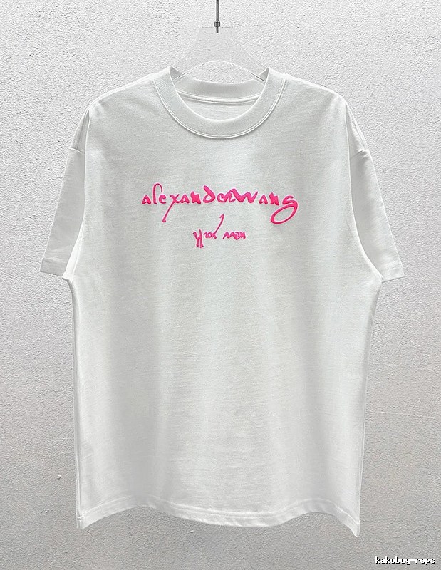 Alexander Wang Foam-Printed Cool & Trendy Style White T-Shirt