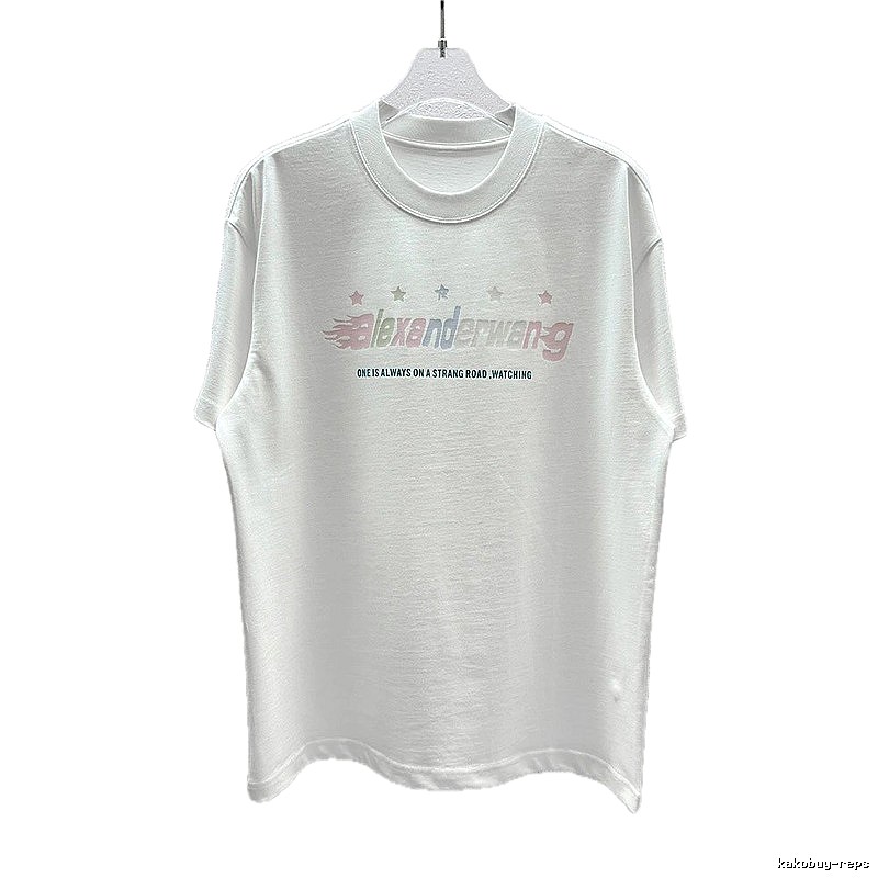 Alexander Wang Letter Print Street Style White T-Shirt