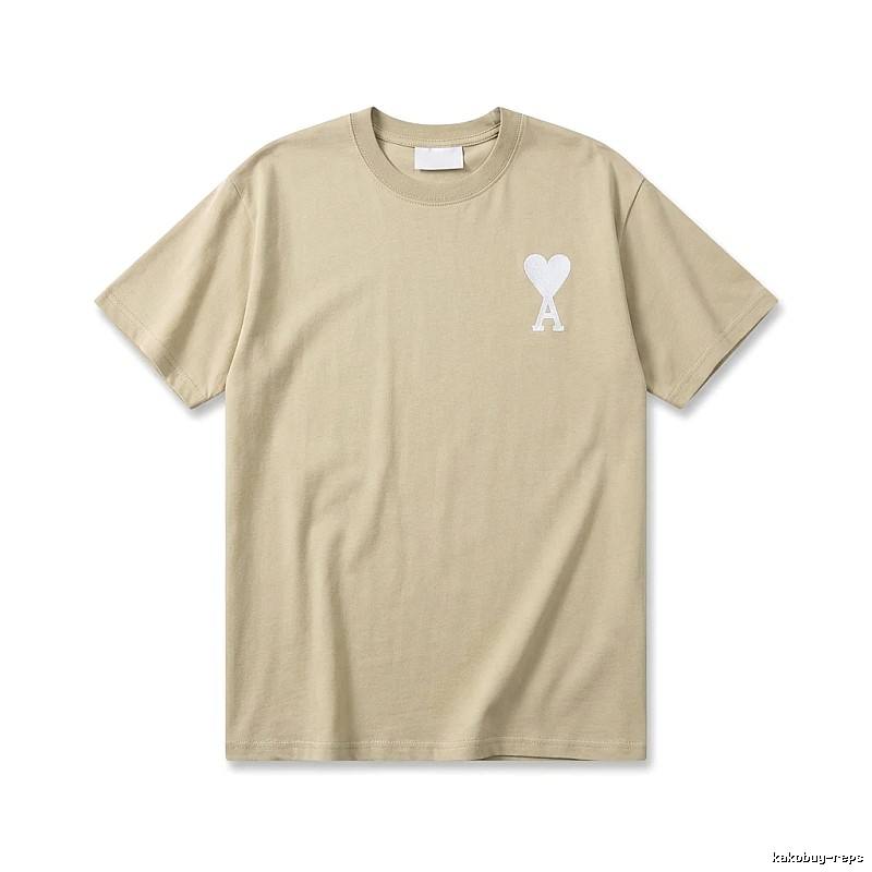 AMI minimalist style beige T-shirt
