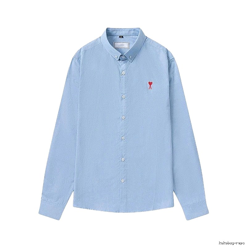 AMI minimalist style blue shirt
