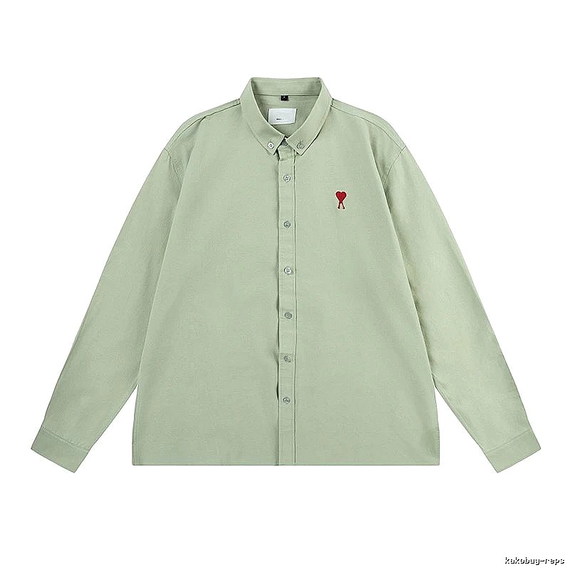 AMI minimalist style green shirt