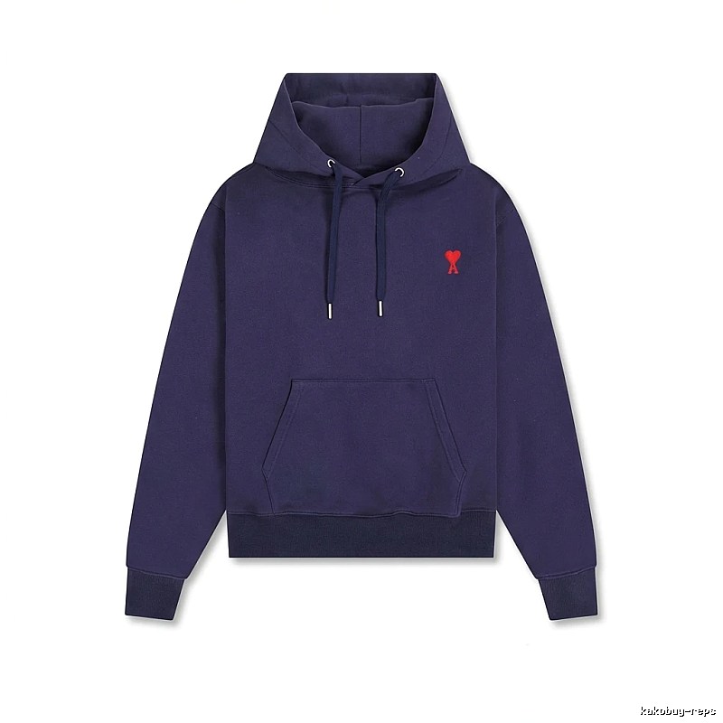 AMI Minimalist Style Navy Blue Sweatshirt