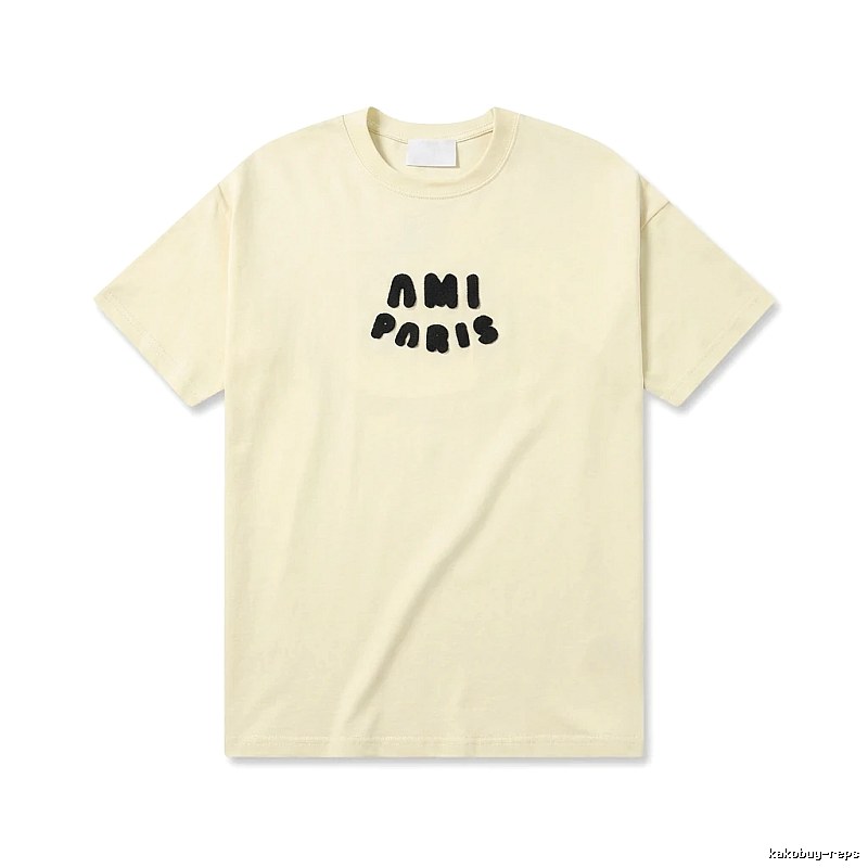AMI Paris Casual Style Off-White T-shirt