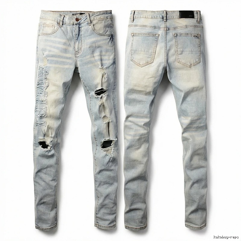 AMI Ripped Trendy Brand Jeans