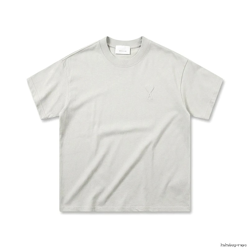 AMI Three-dimensional LOGO Simple White T-shirt