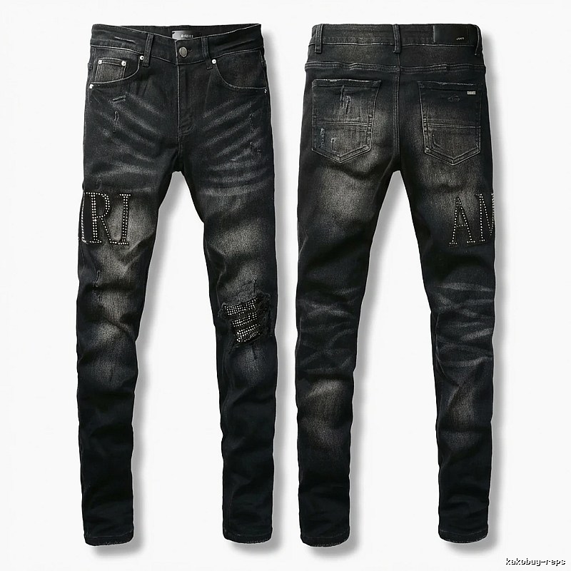 AMI trendy rivet style jeans