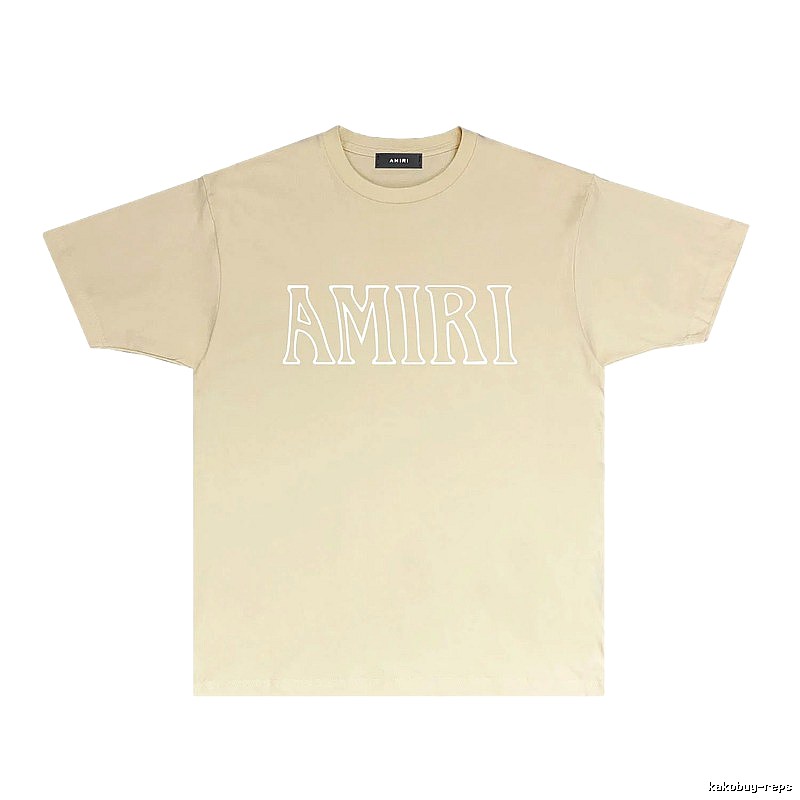 AMIRI Basic Style Simple Beige T-shirt