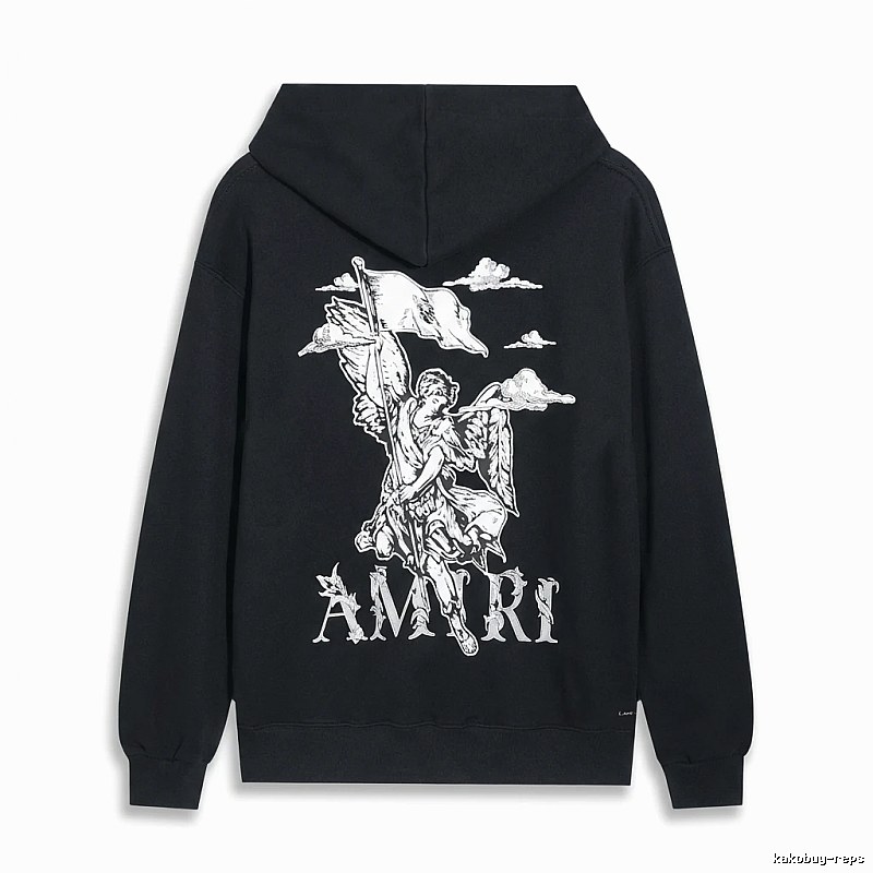 AMIRI Black Sweatshirt with Angel Print