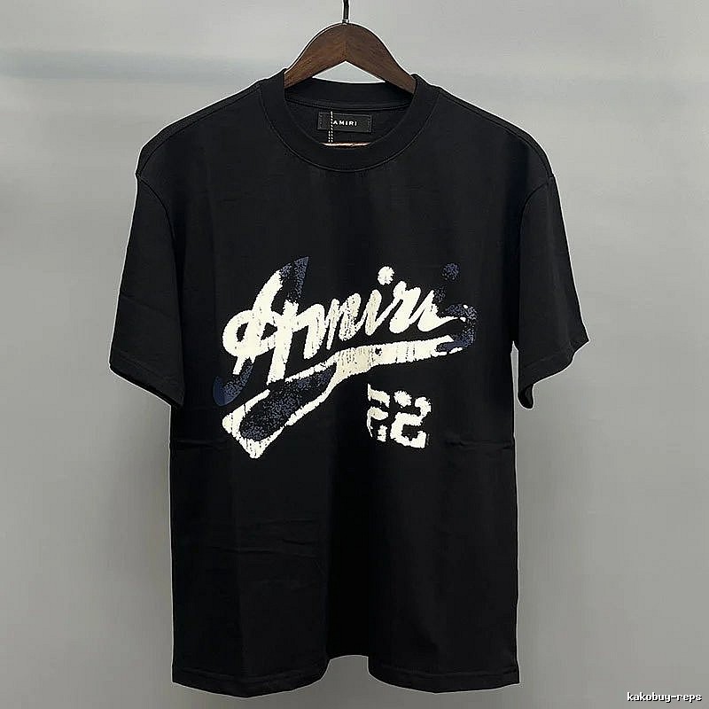 Amiri Black White Records Graphic T-Shirt Campus Look