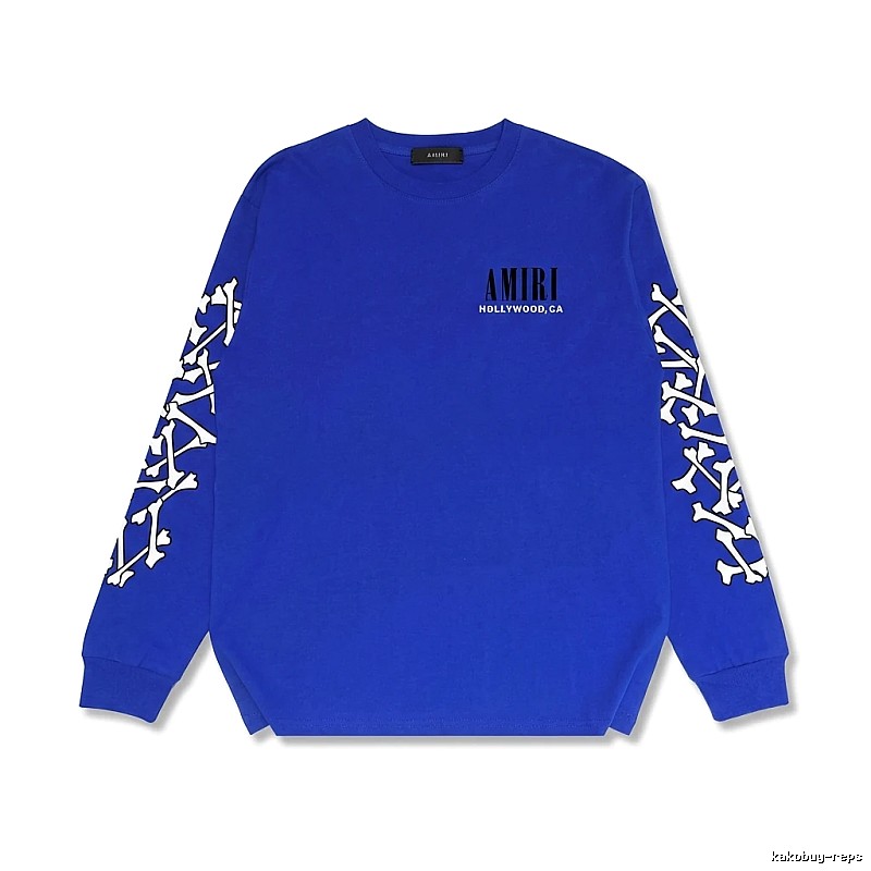 AMIRI Bone Pattern Trendy Cool Style Blue Sweatshirt