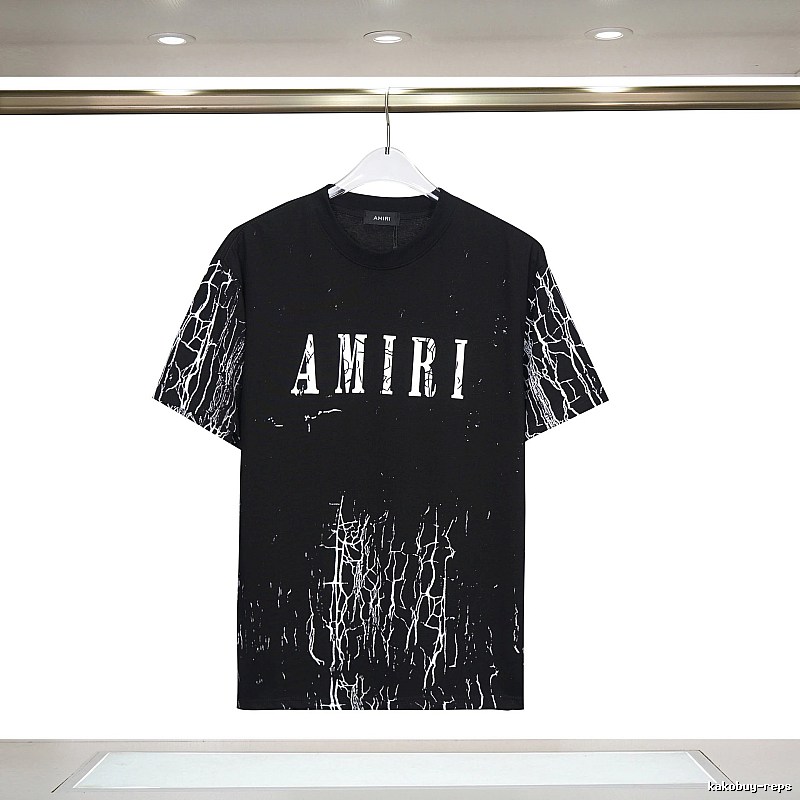 Amiri Classic Graphic T-shirt White Blue Amiri with Travel-Friendly Style