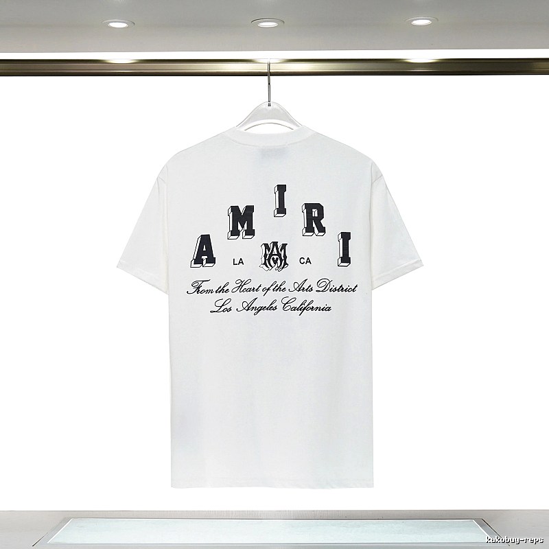 Amiri Daily Graphic T-shirt White Blue Amiri with Visual Detail