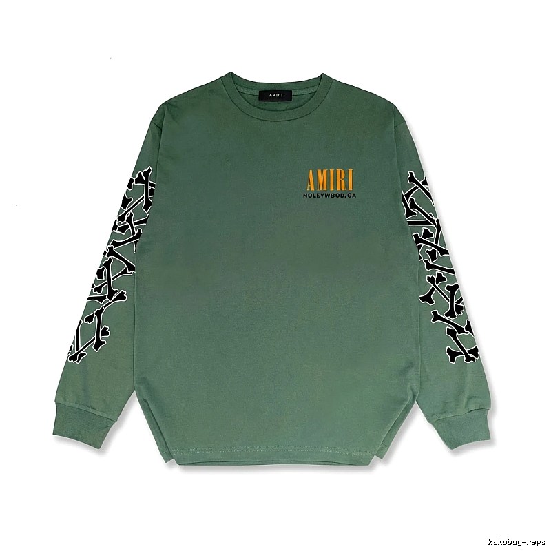 AMIRI Dark Style Olive Green Sweatshirt