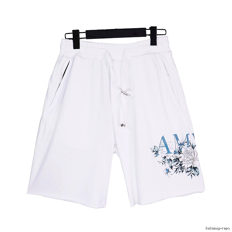 AMIRI High Street Style Floral Print White Shorts