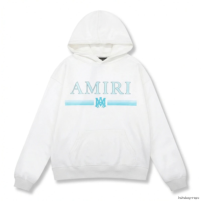 AMIRI letter - printed white hoodie