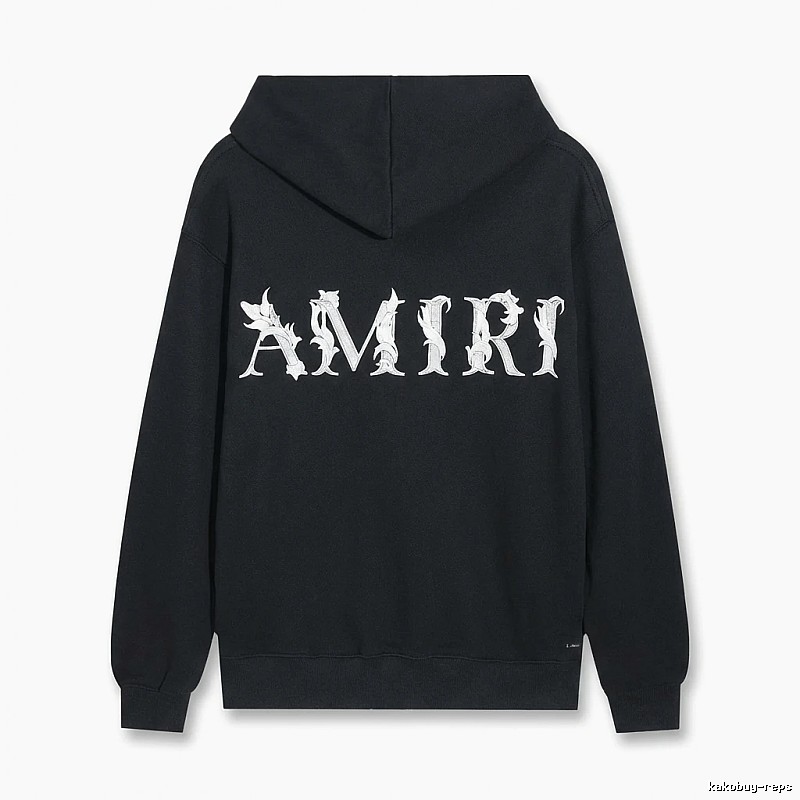 AMIRI letter-style black hoodie