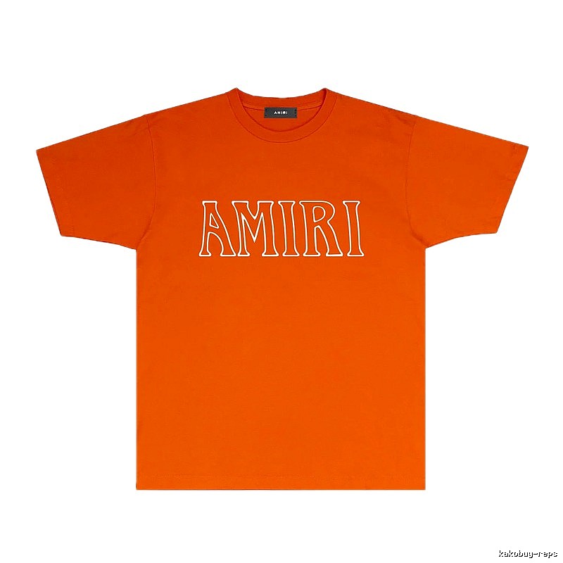 AMIRI Orange Minimalist Style T-shirt
