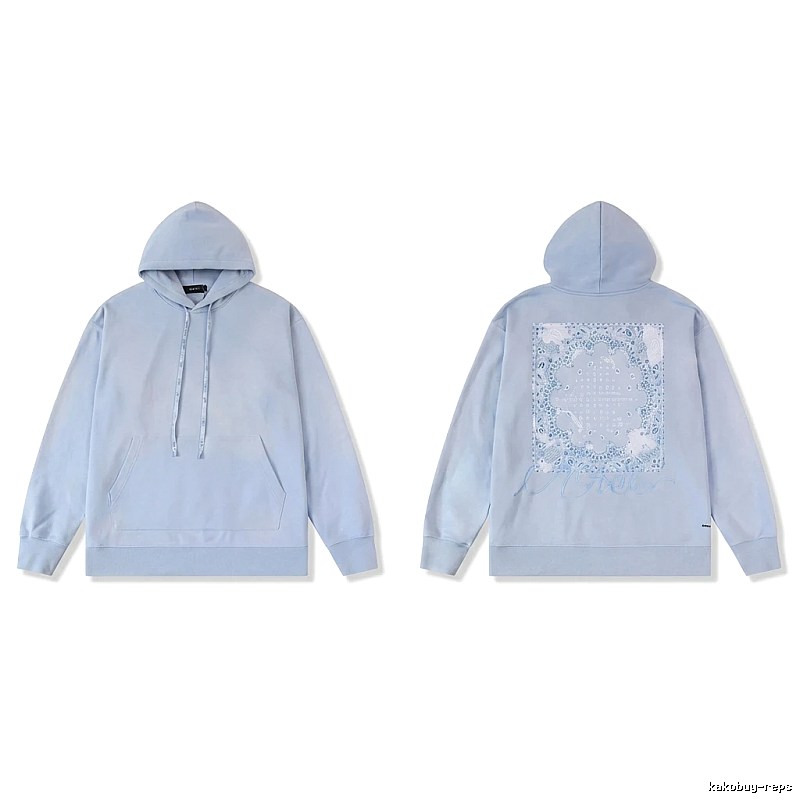 AMIRI Paisley Casual Light Blue Sweatshirt