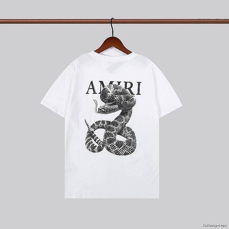 Amiri Resort Graphic T-shirt White Blue Amiri for Travel Looks