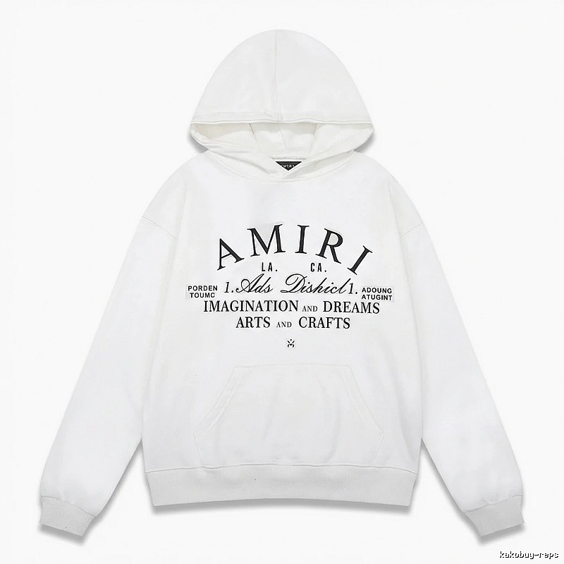 AMIRI retro-style white hoodie