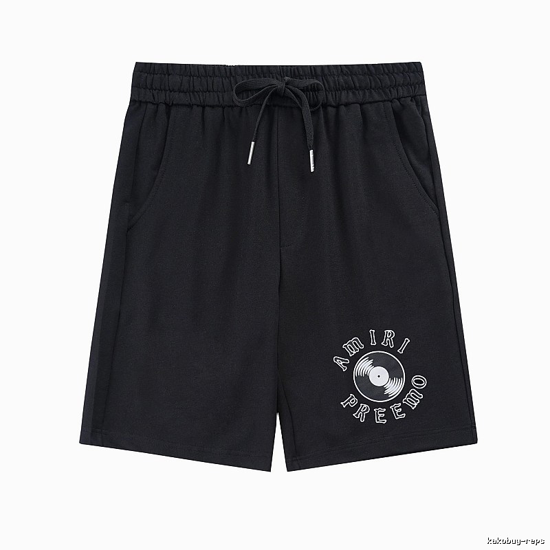 Amiri Travel Logo shorts Black Casual Amiri with Modern Look