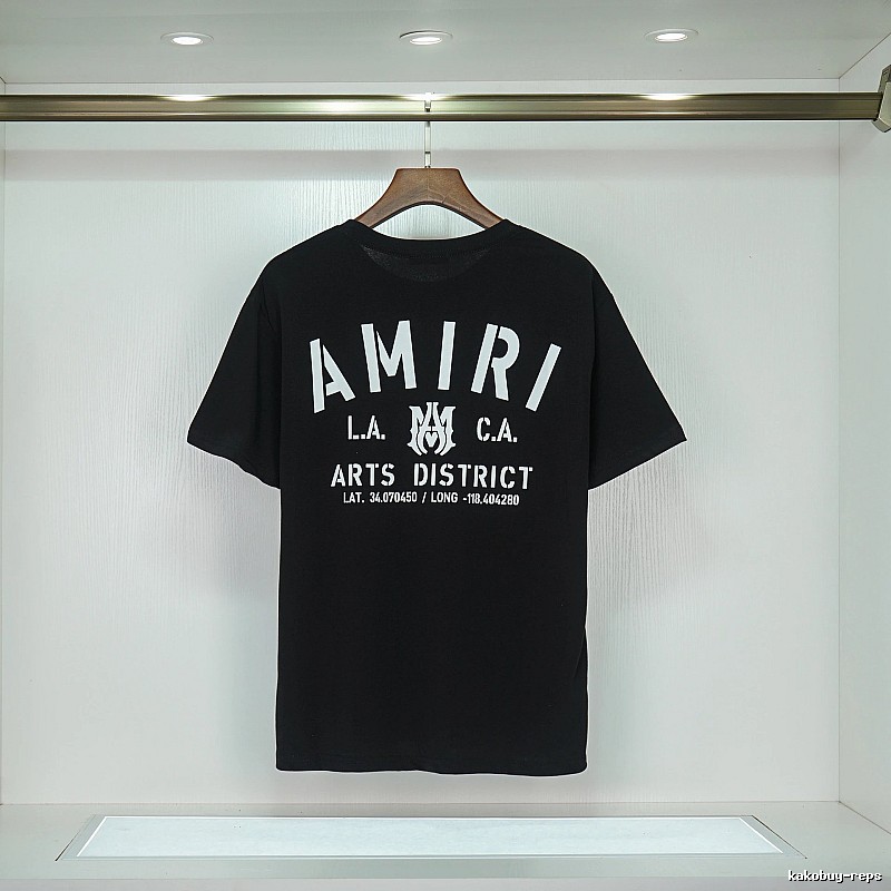 Amiri Urban Graphic T-shirt White Blue Amiri with Statement Pattern