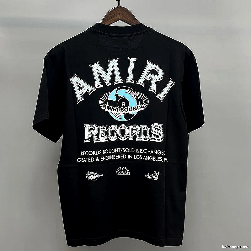 Amiri White Black Records Graphic T-Shirt Layered Outfit