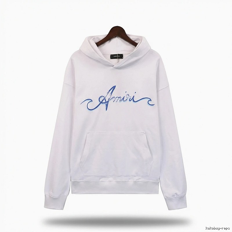 AMIRI white minimalist hoodie