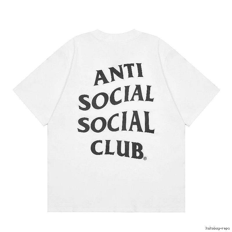 Anti Social Social Club Casual Logo T-shirt Black Orange Anti for Streetwear Looks