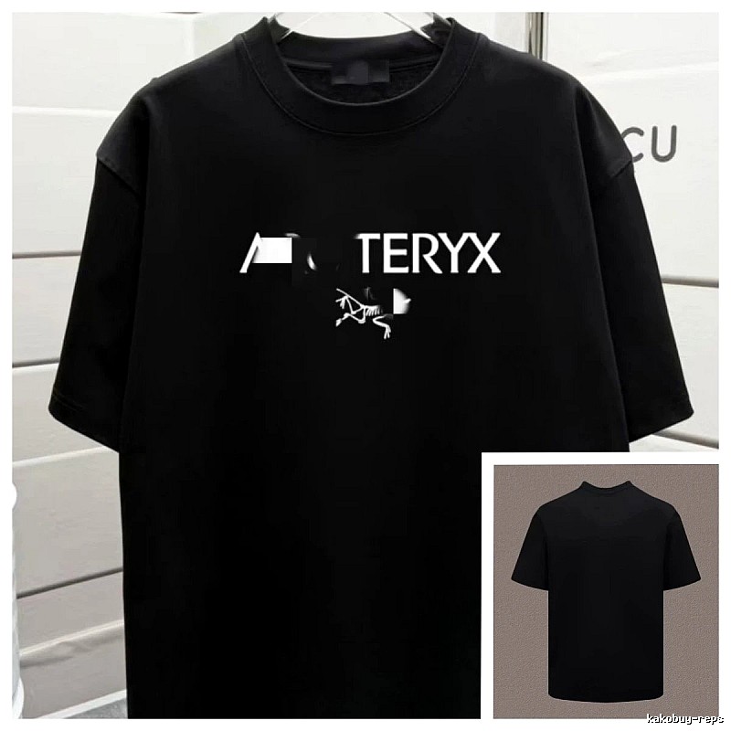 Arc'teryx Printed Techwear Style Black Short-sleeve T-shirt