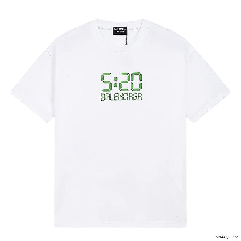 Balenciaga 5:20 Printed Trendy White T-Shirt