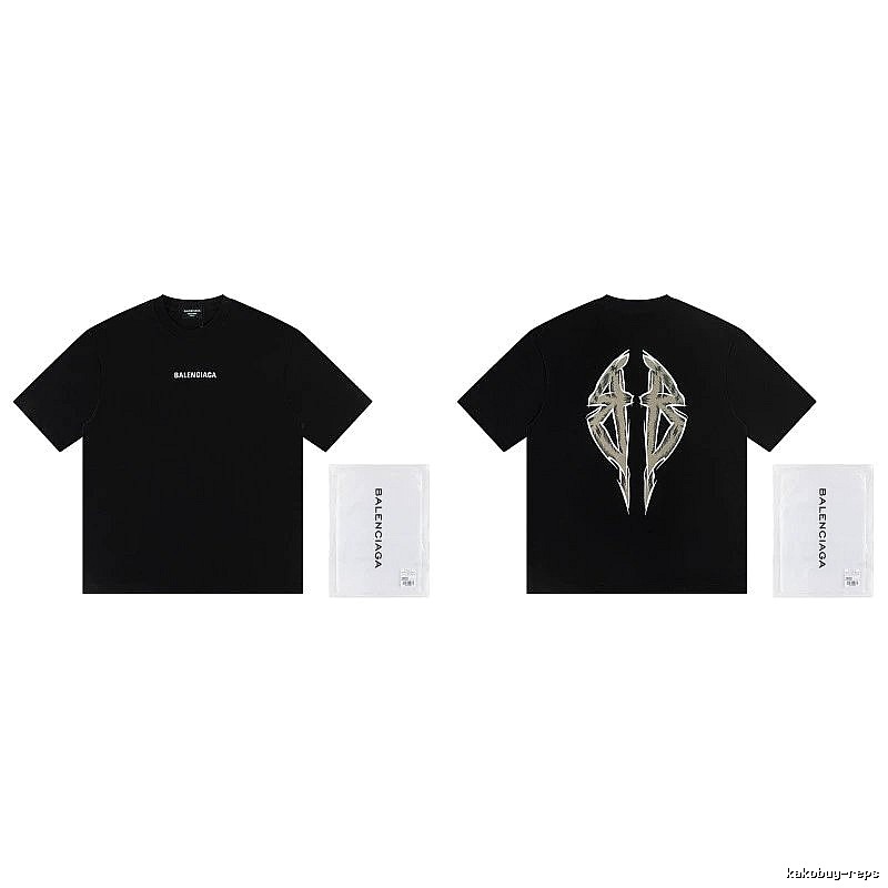 Balenciaga Double B Graffiti High Street Black T-Shirt