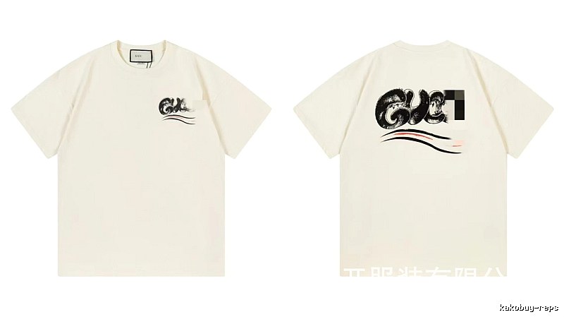 Balenciaga Graffiti Street Style Off-White Short-Sleeve T-Shirt