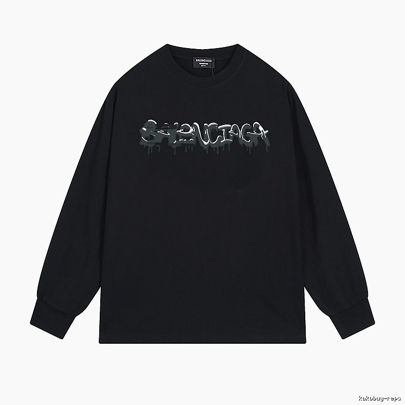 Balenciaga graffiti-style black long-sleeve