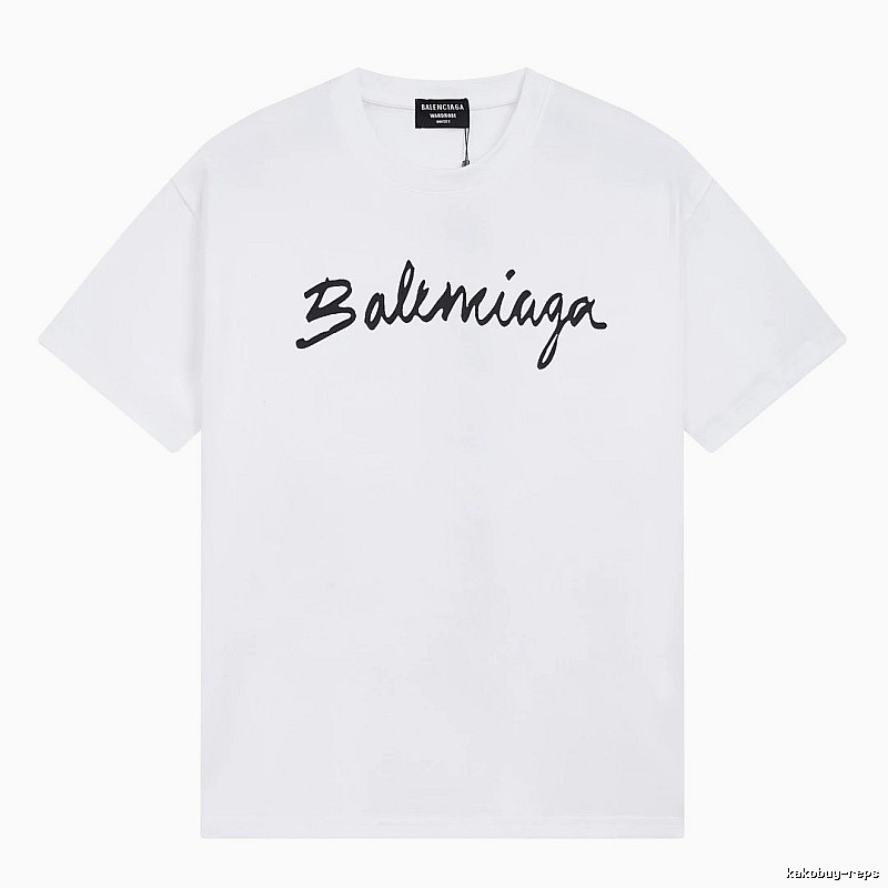 Balenciaga Handwritten Signature Casual White T-shirt