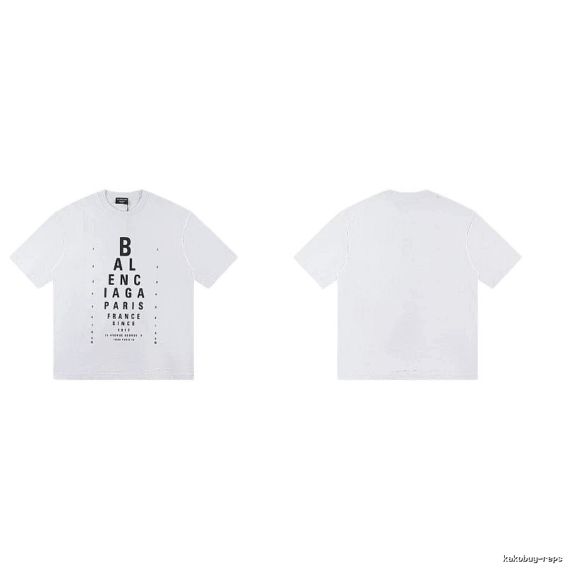 Balenciaga Letter Print Street Style White T-Shirt