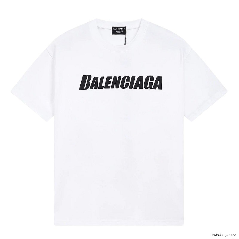 Balenciaga Letter Print Trendy White T-Shirt
