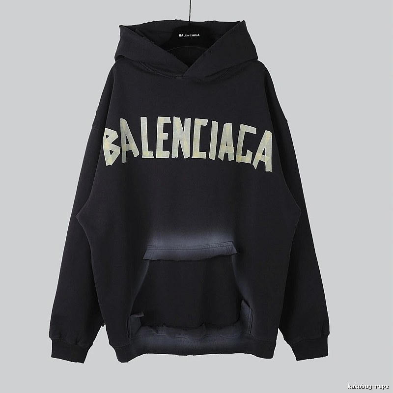 Balenciaga letter-style black sweatshirt