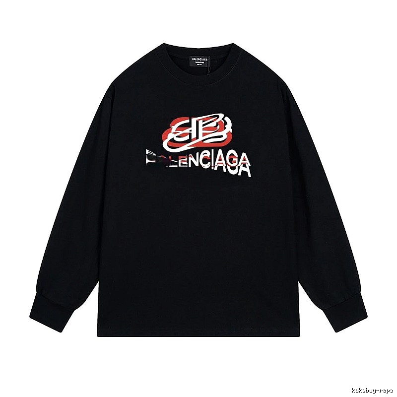 Balenciaga letter-style black T-shirt