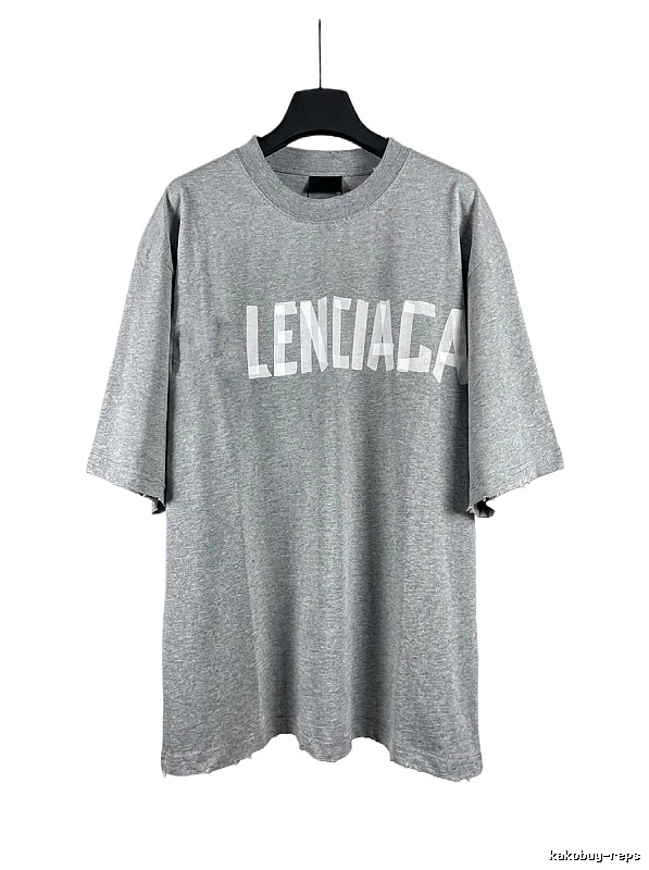 Balenciaga letter-style gray T-shirt