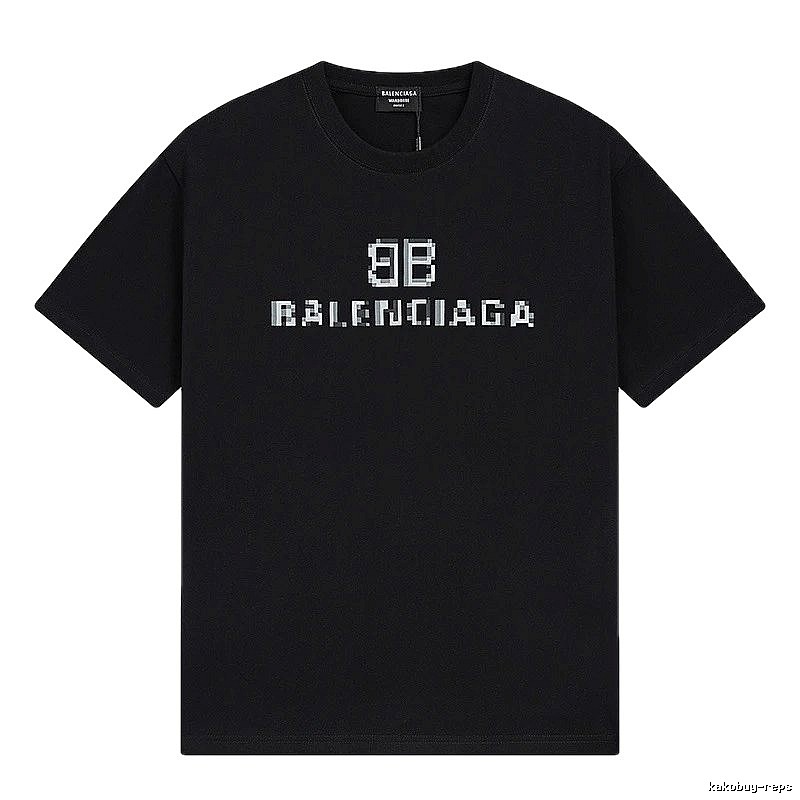 Balenciaga pixel-style black T-shirt