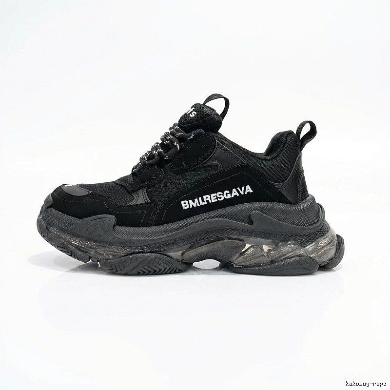 Balenciaga retro black and grey sports shoes