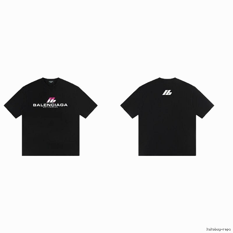 Balenciaga Sport Collection Edgy Cool Style Black Short-sleeve T-shirt