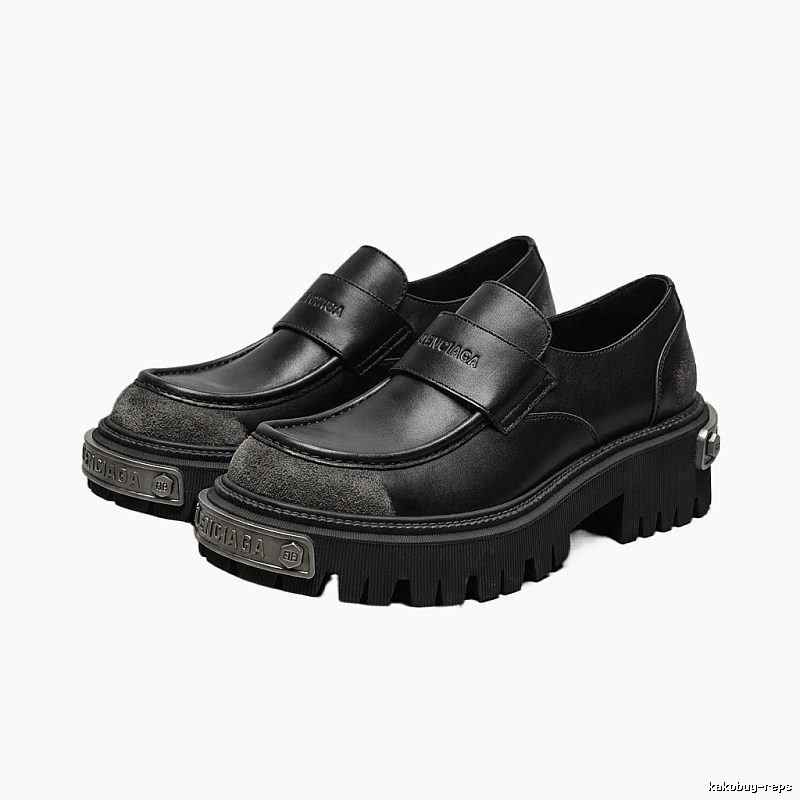 Balenciaga thick-soled casual style black shoes