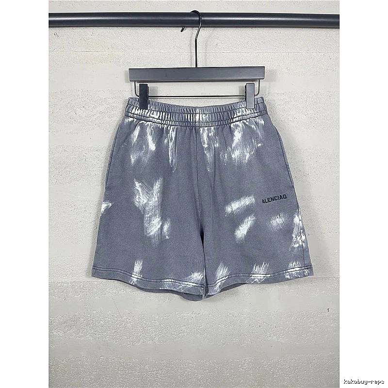 Balenciaga tie-dye style grey shorts